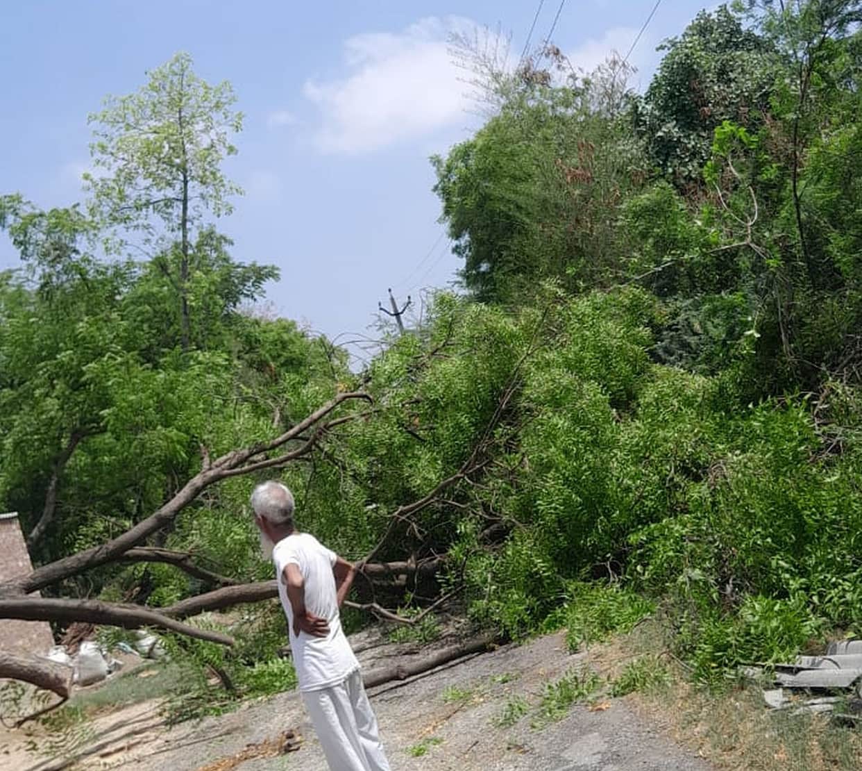 Storm and rain disrupted power supply