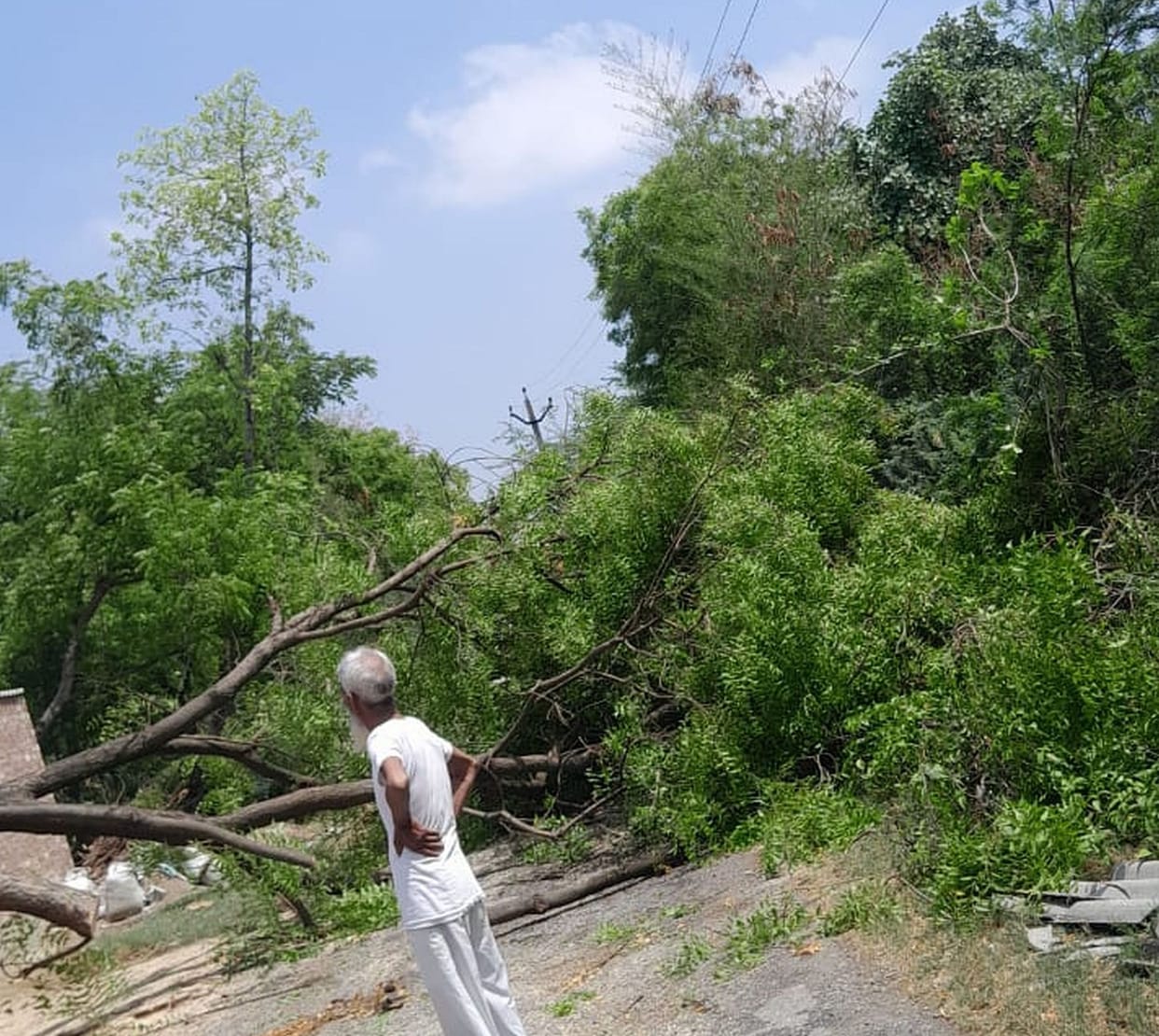Storm and rain disrupted power supply