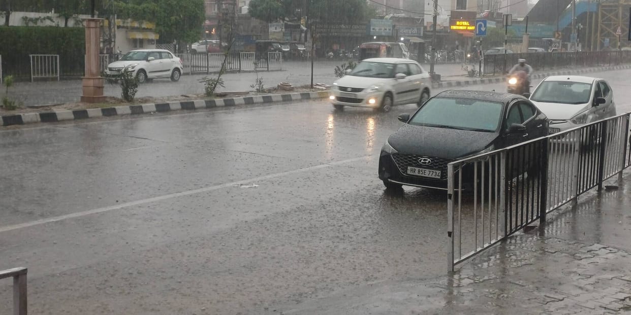 Half an hour of rain caused havoc in the city