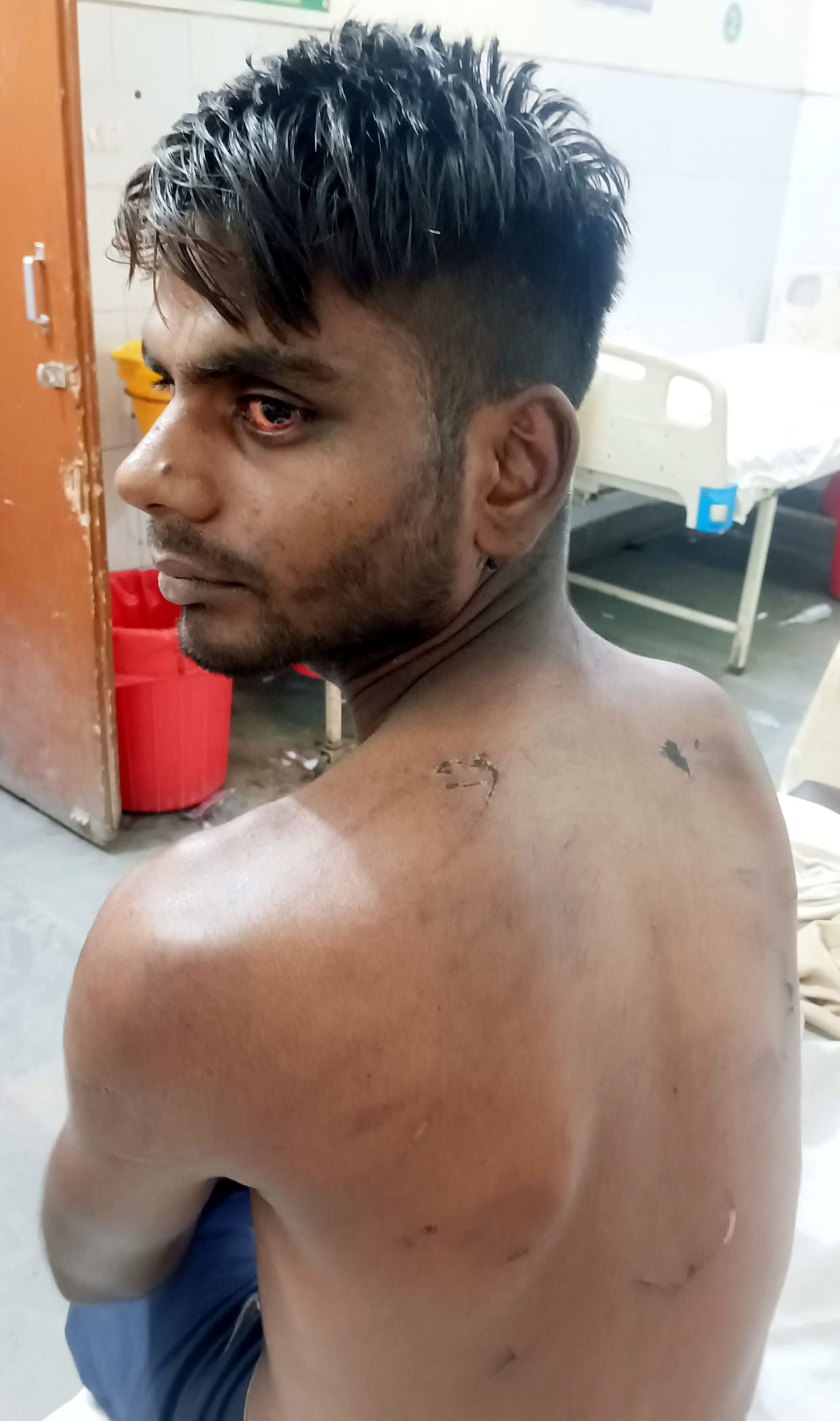 The youth was brutally beaten and left unconscious.