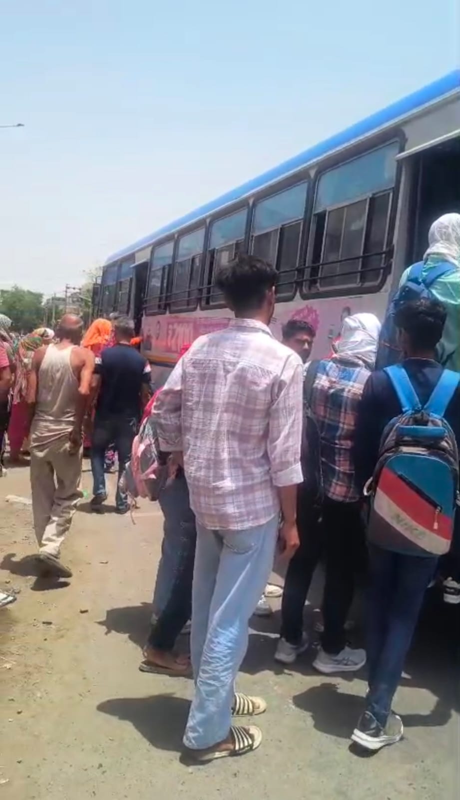 Even after the construction of the new bus stand, the old bus stand remains more crowded.