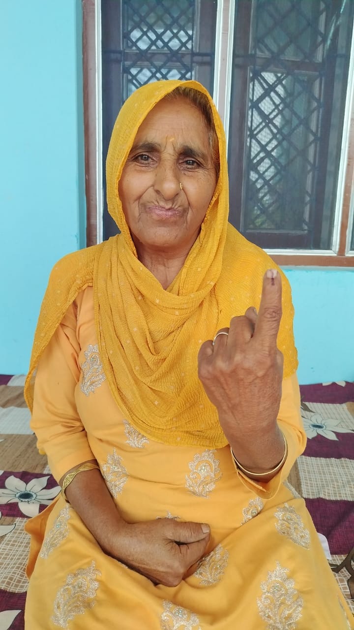 A celebration of democracy, the first vote was cast in Sakroh after an hour; crowds gathered in Bagwada since morning.