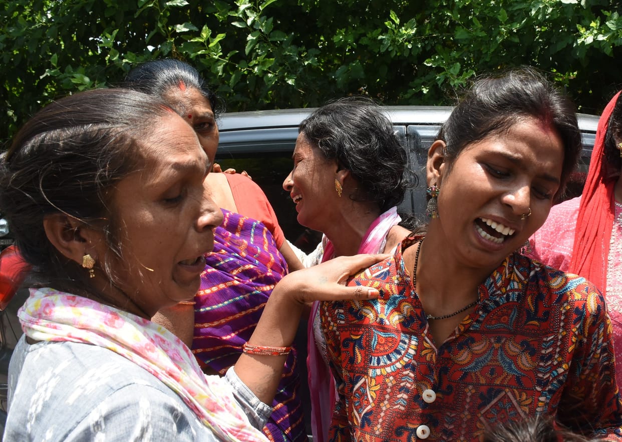 A dilapidated gate of a government day care center collapsed, crushing a child to death