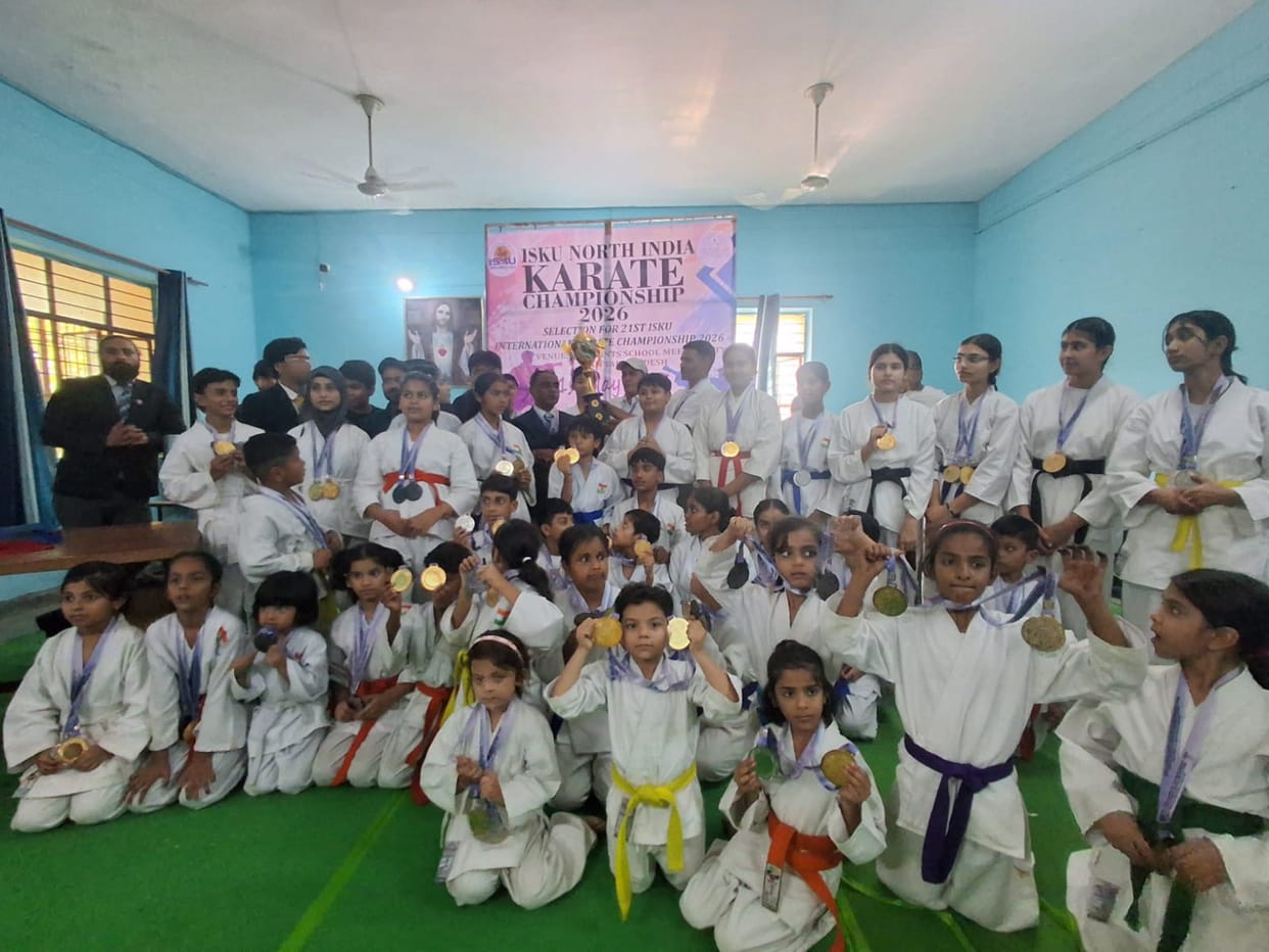 Players from Meerut showed their talent in the Karate competition.
