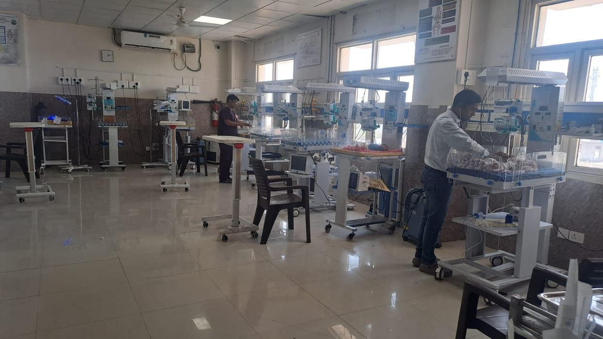 Children and the elderly are suffering from the heat, and the NICU ward is full.