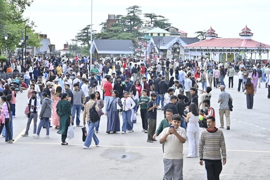 tourists in shimla