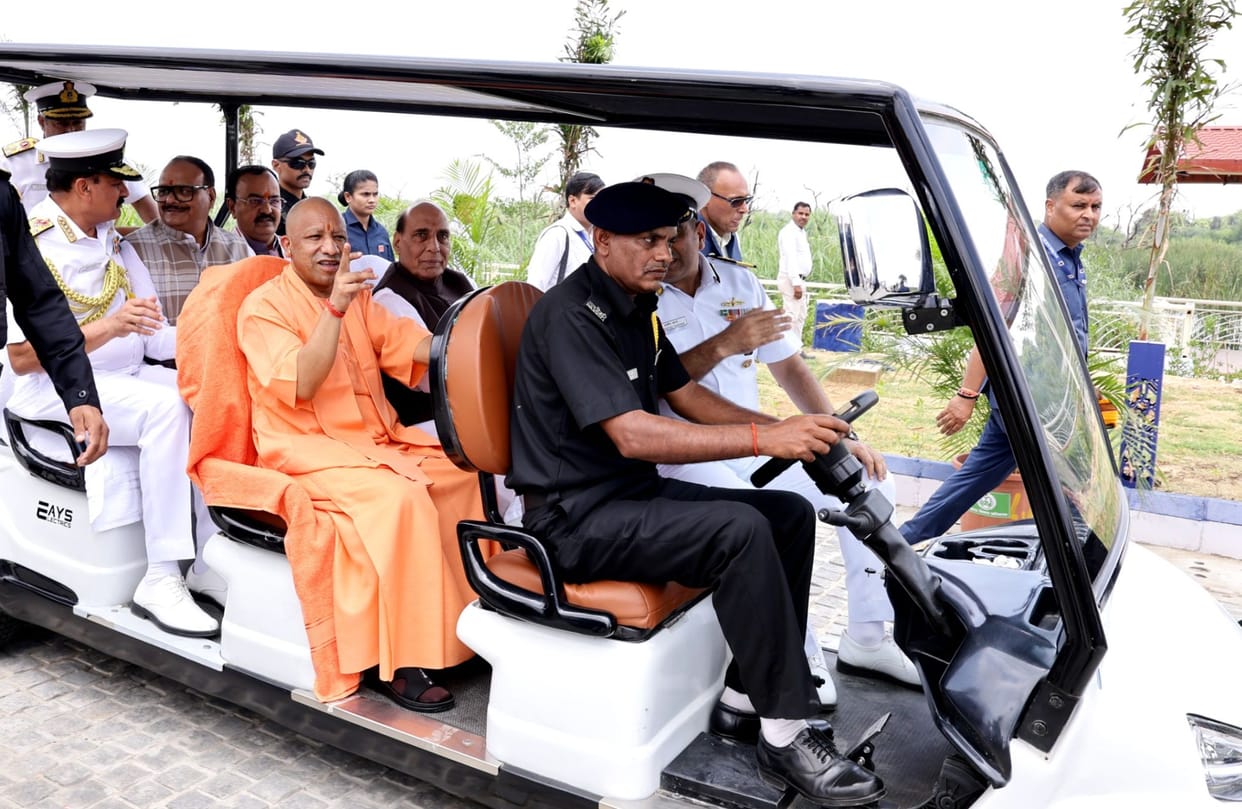 UP: Country's first Naval Shaurya Vatika built in Lucknow, CM present with Defence Minister Rajnath Singh