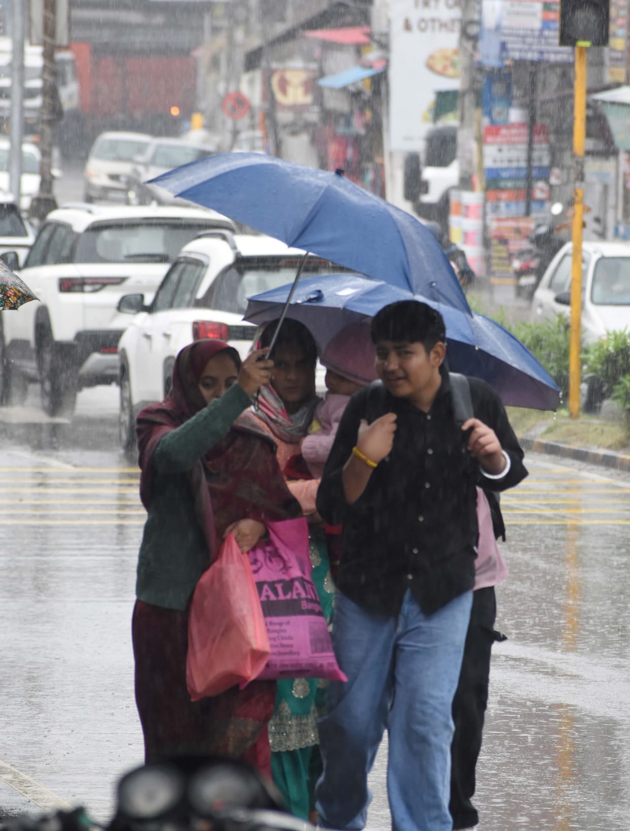 The rain showers could not withstand the heat of democracy.