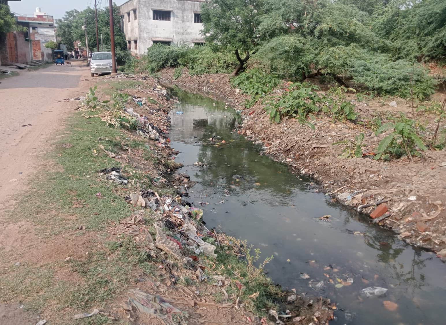 आजाद नगर स्थित नाला। संवाद