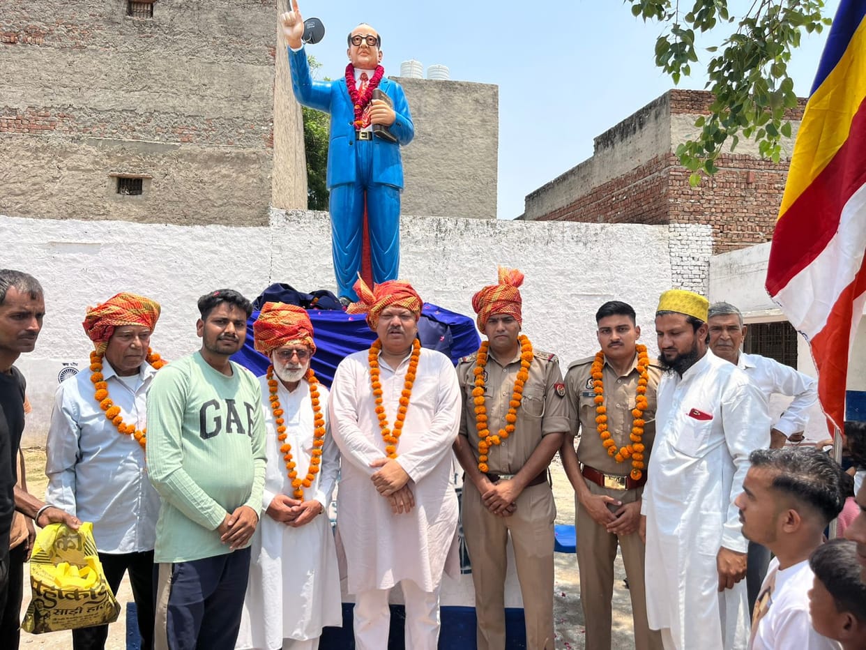 Unveiling of the new statue of Baba Saheb