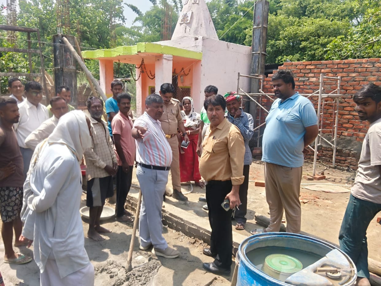 Illegal construction on government land stopped