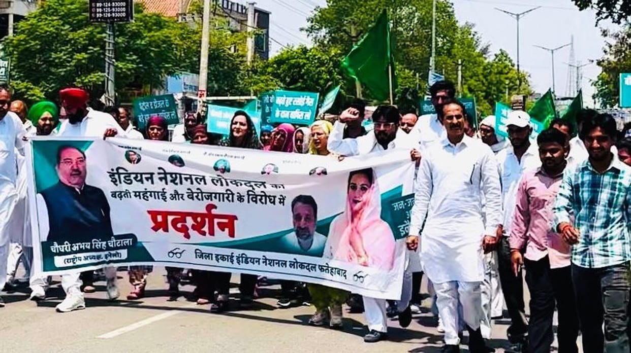 INLD protests against inflation