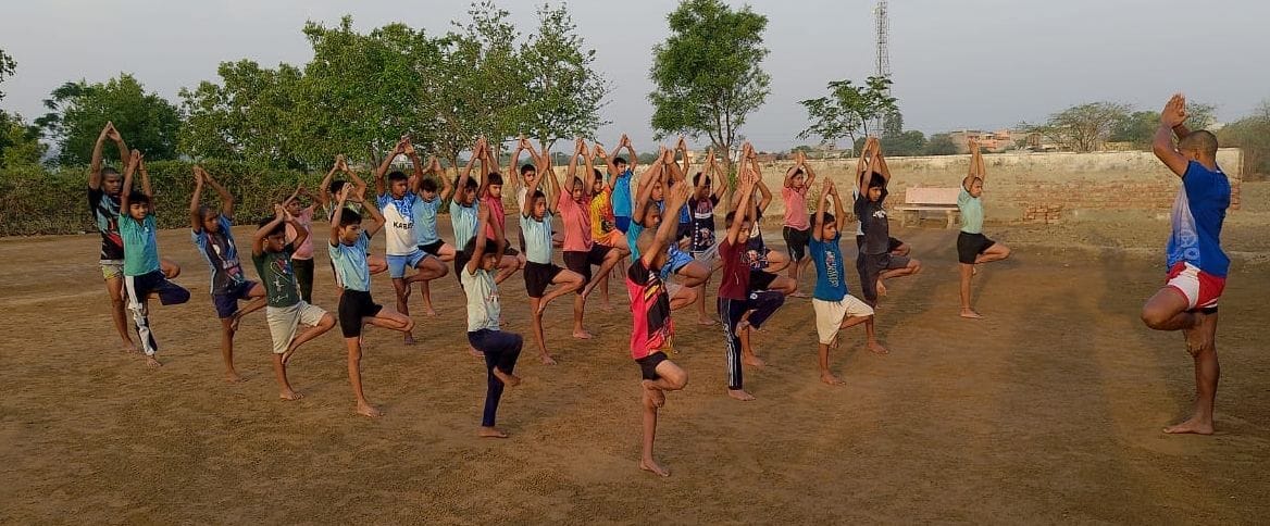 Five-day yoga protocol training concludes at Mitathal; athletes and villagers are told about the importance of yoga.