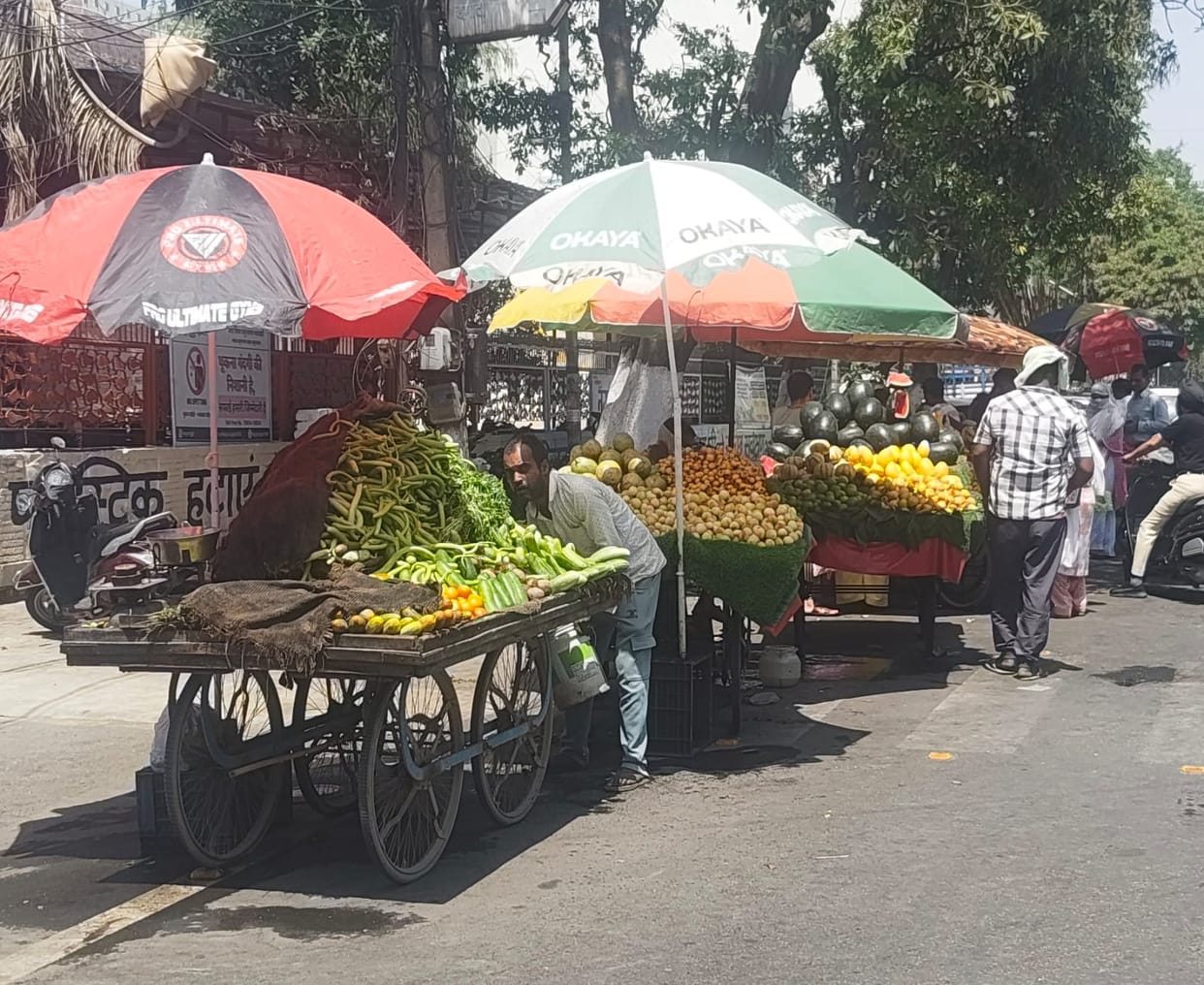 Encroachment has reduced the width of the road, causing traffic jams on Railway Road.