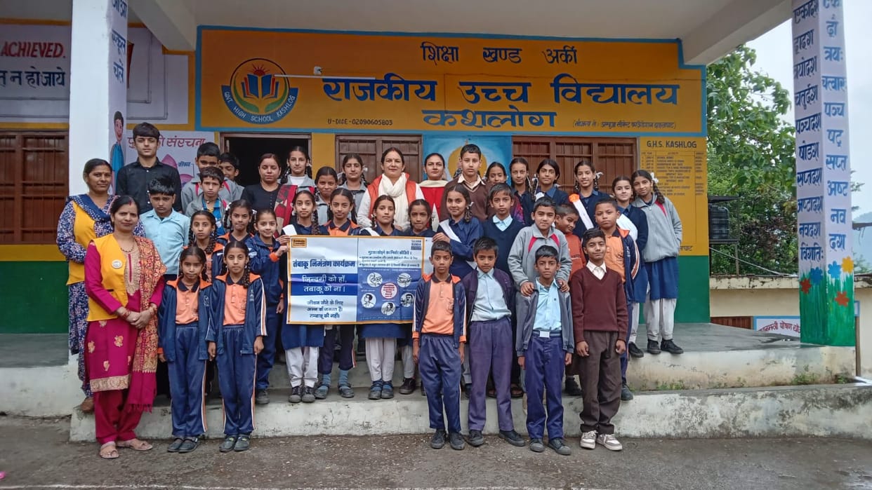 Public awareness against tobacco in schools, message of healthy lifestyle given