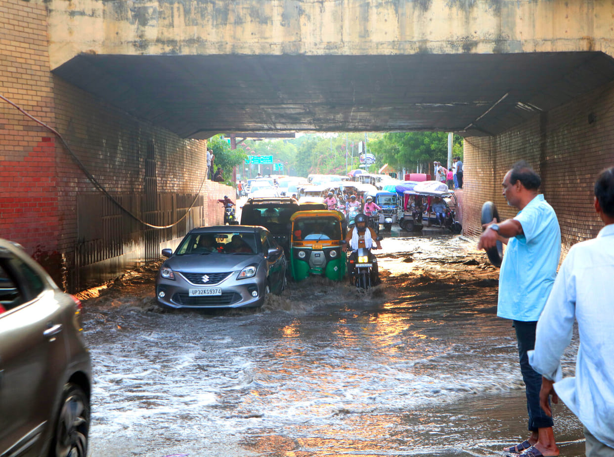 The weather in the capital turned pleasant after the heavy rain in the evening