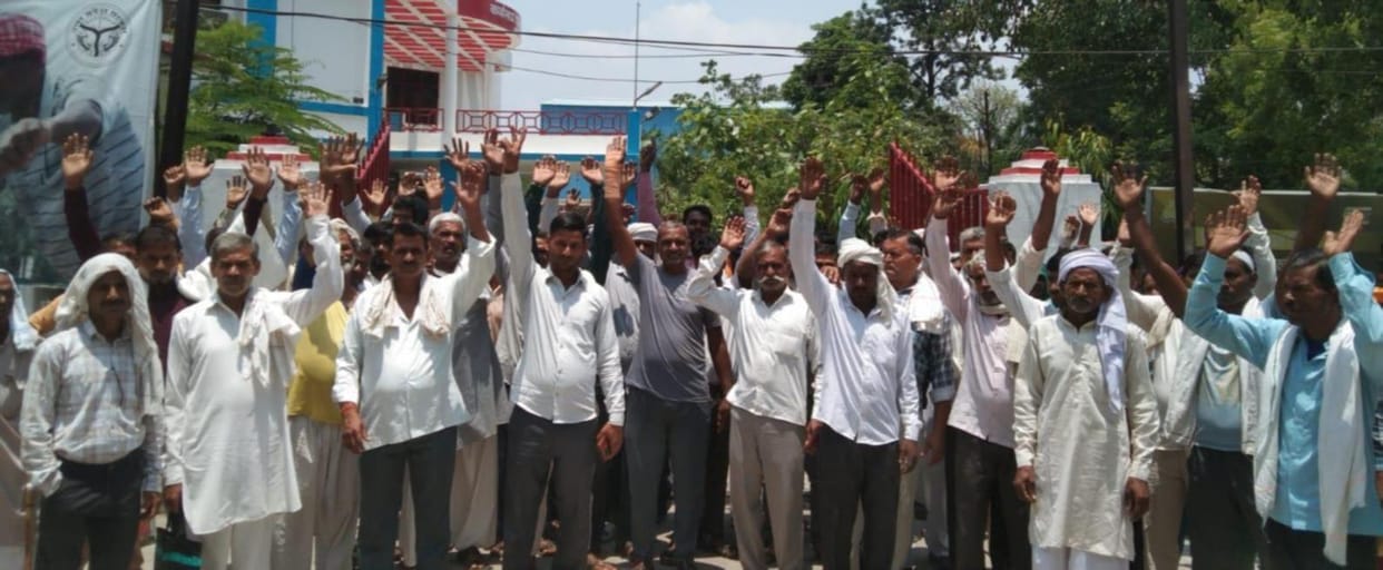 Protest held at SP office demanding arrest of assault accused