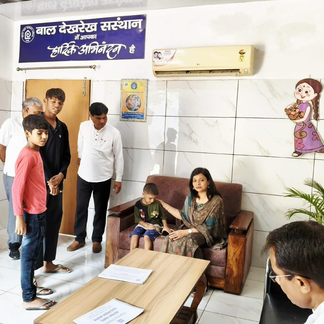 Renu Solkhe inspected the children's home and adoption agency.