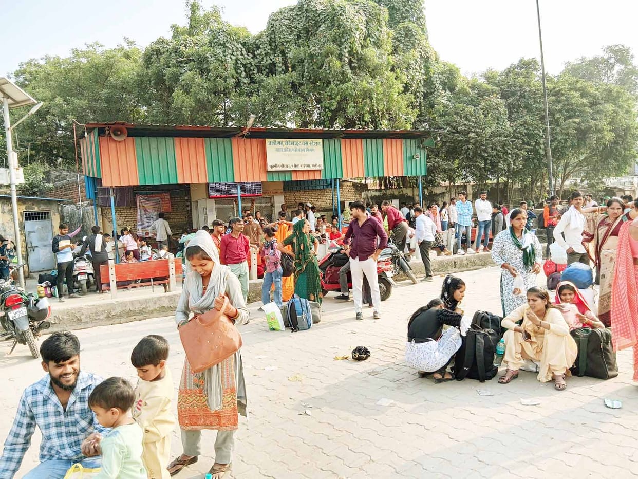 Waiting in the sun, queuing for water...passengers upset