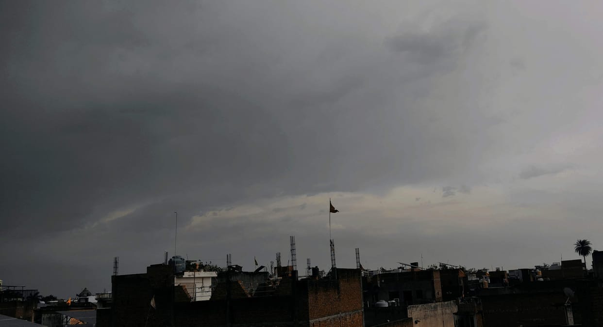 5.6 mm of rainfall recorded; temperatures dropped due to overcast skies.