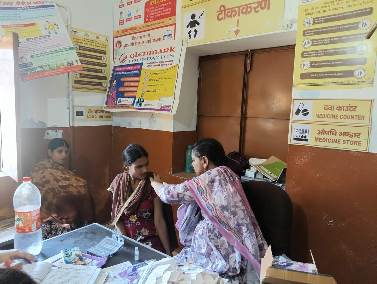 18 pregnant women and 22 children were vaccinated in Swaraj Majra.