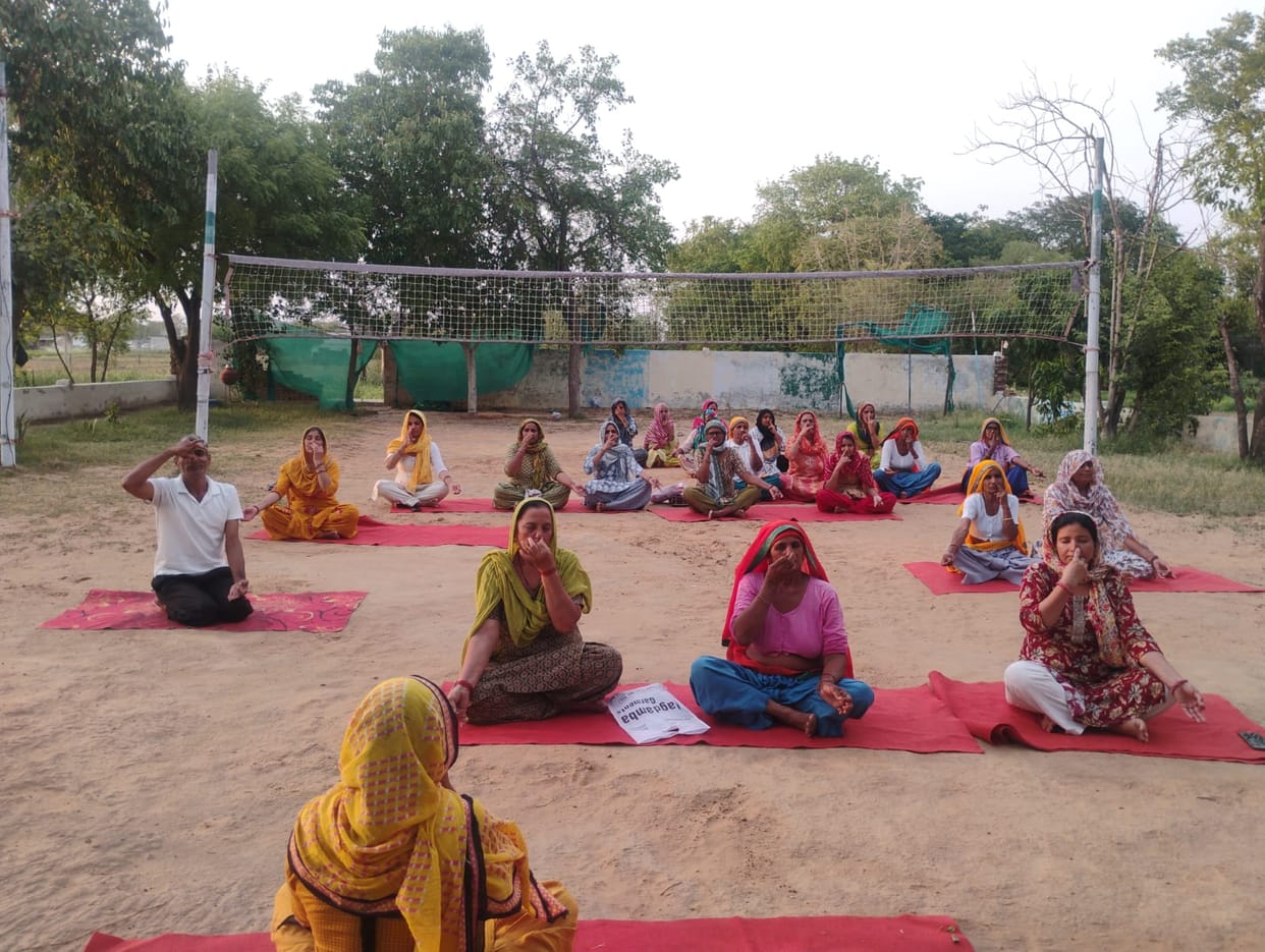 The aim of the yoga camp is to contribute to health and building society: Mukesh