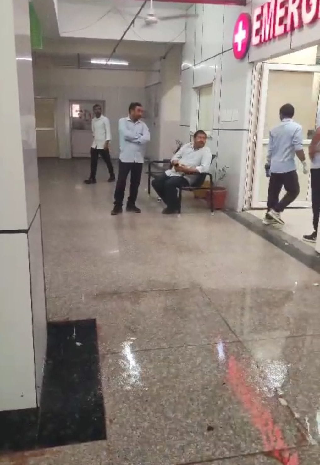 Renovation Exposed: Water Leaks from Civil Hospital Ceiling Due to Overflowing Tank