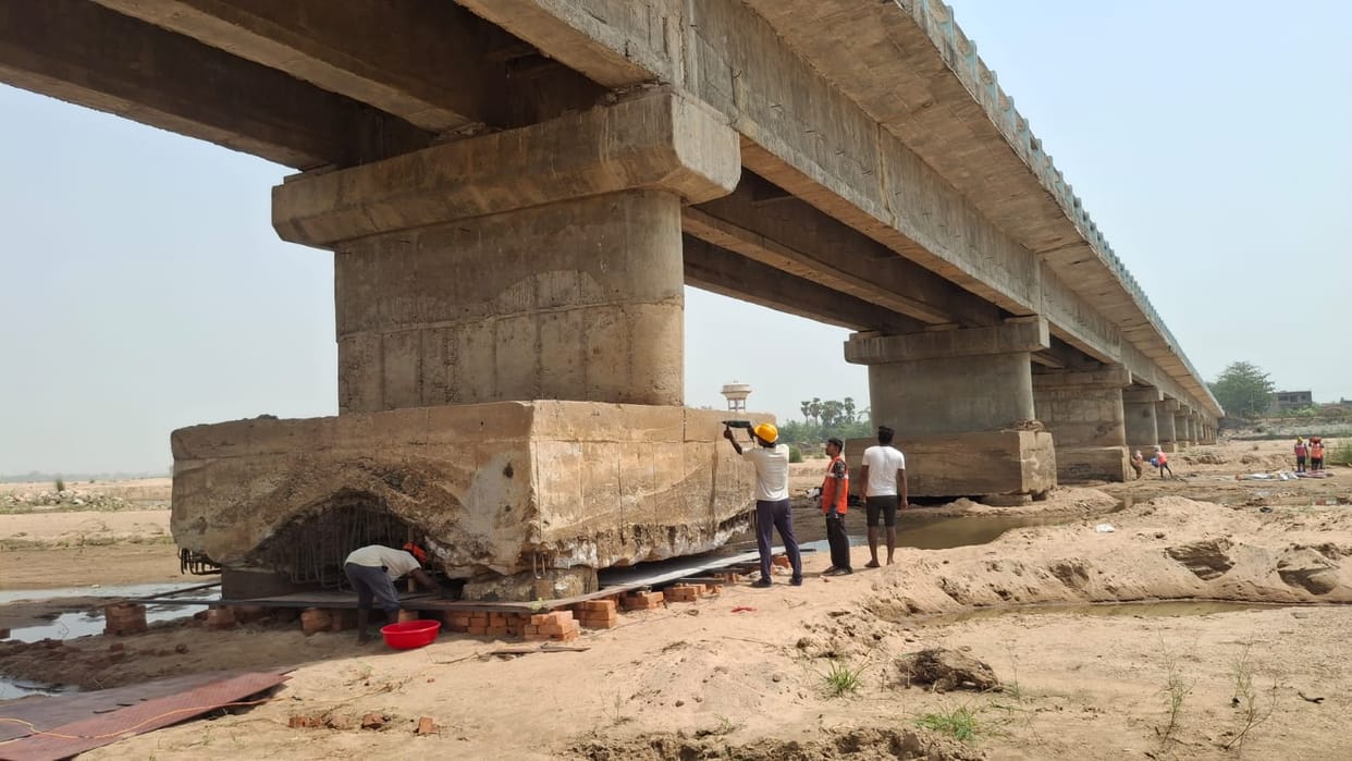 silounja bridge repair work started heavy vehicle ban bodhgaya today bihar news