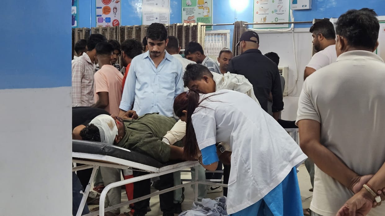 Speeding Scorpio Collides with Bike; Two Youths Seriously Injured