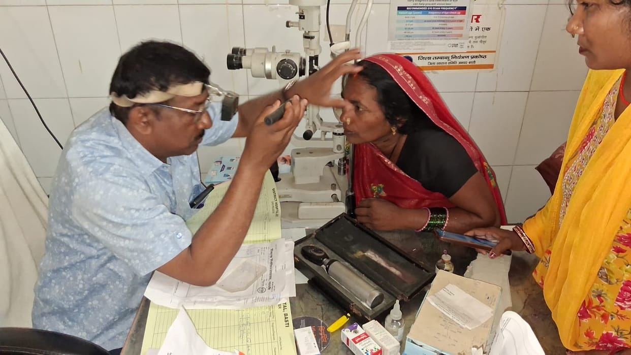 Patients suffering from eye allergies and itching are increasing due to the increasing heat...OPD has increased