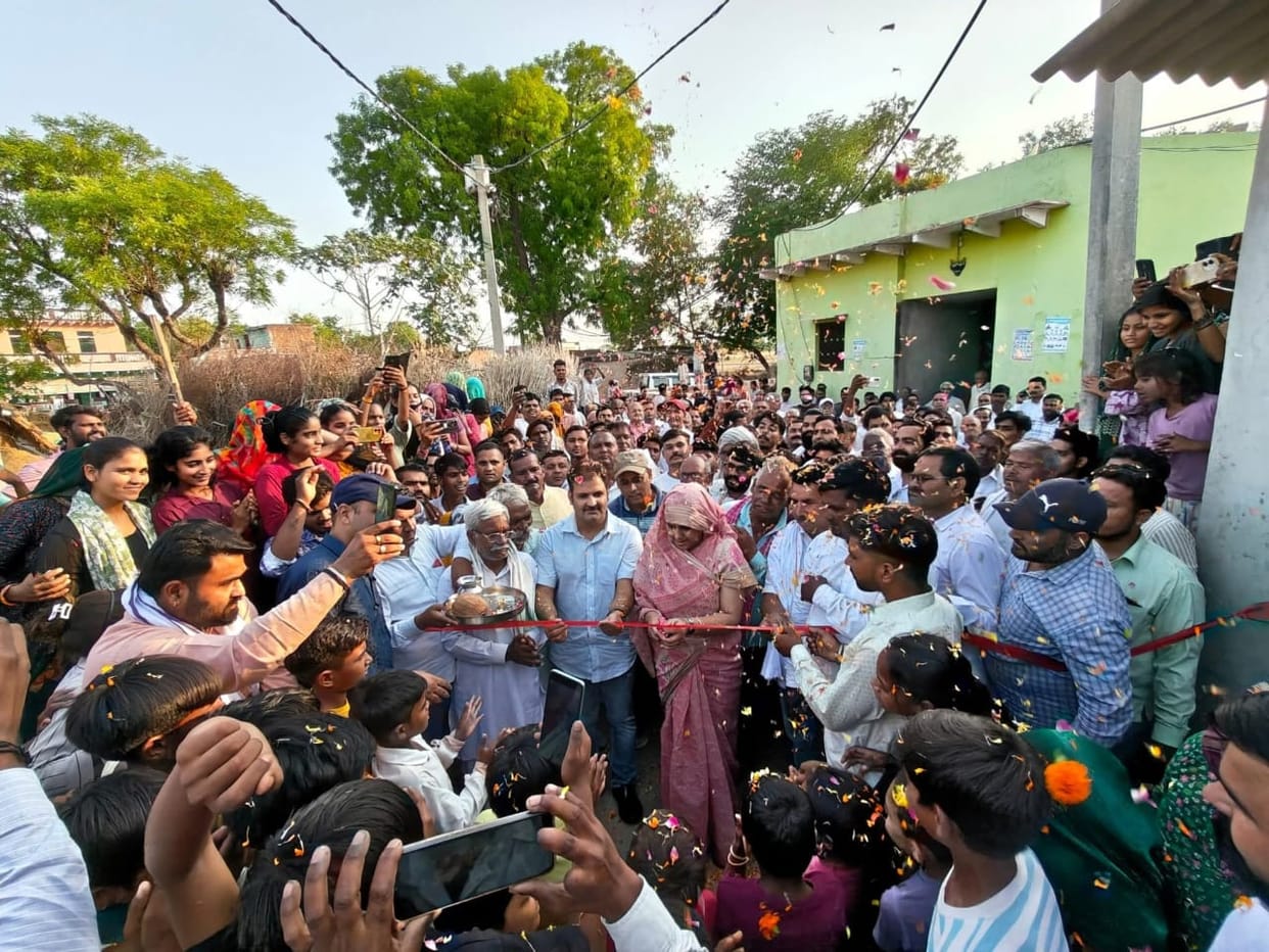 Inauguration of drain and CC road
