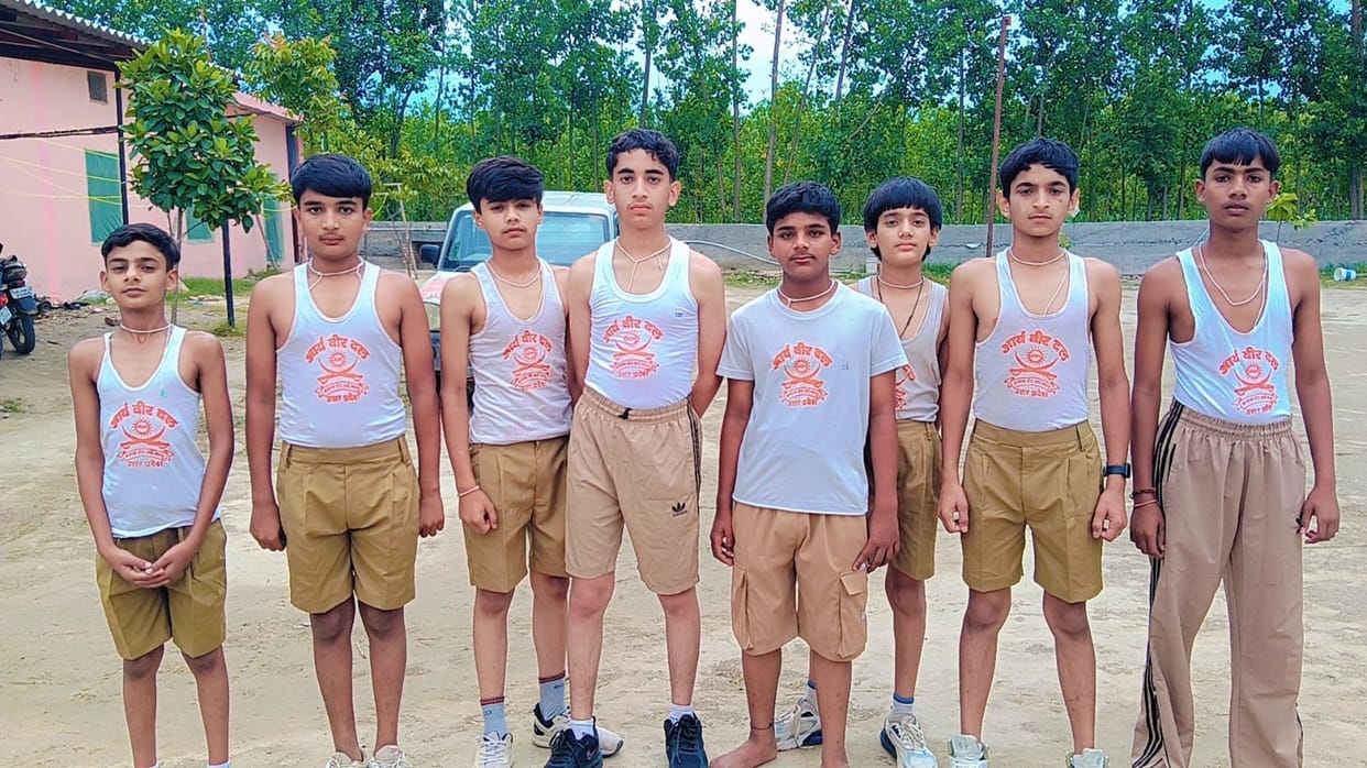 Students learned yoga and character building techniques