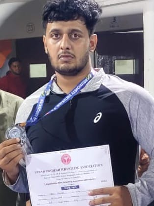 Nikhil became runner up in state level wrestling championship