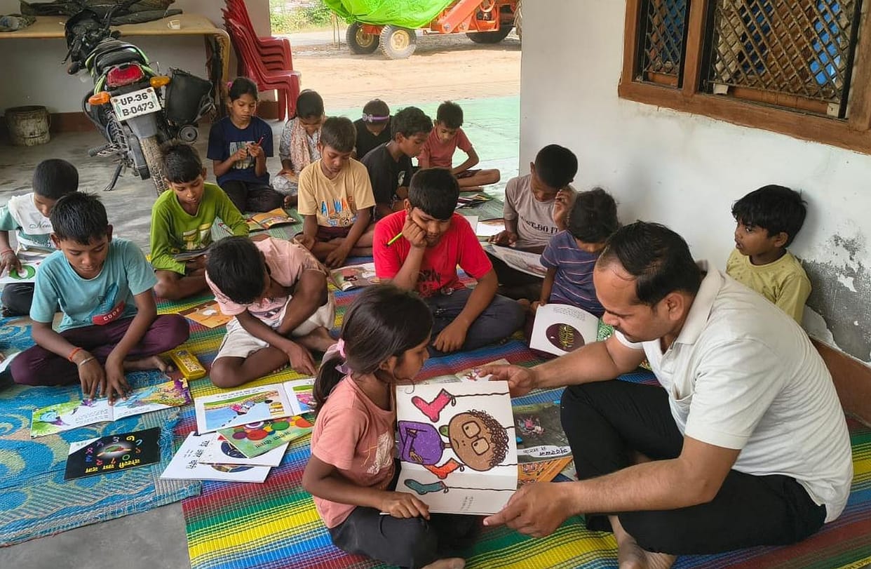 Children learn creative skills along with studies