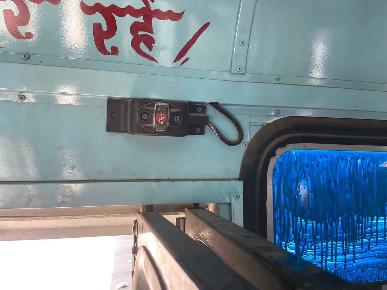 Panic buttons on roadways buses are not working, first aid boxes are found empty.