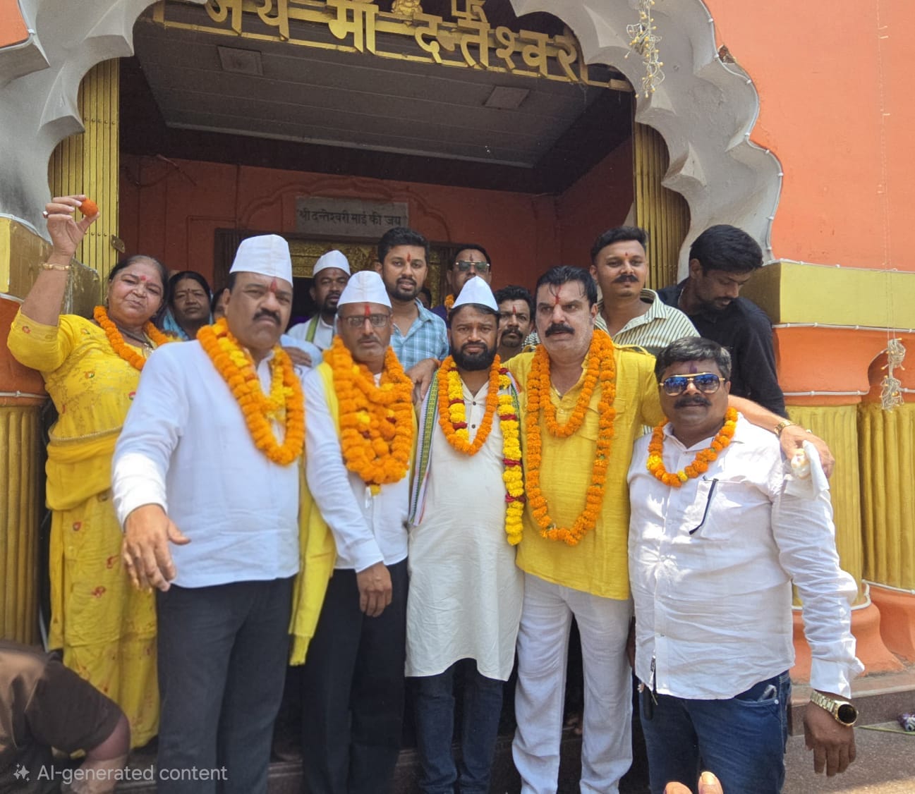 जीत के बाद पहुँचे माँ दंतेश्वरी मंदिर
