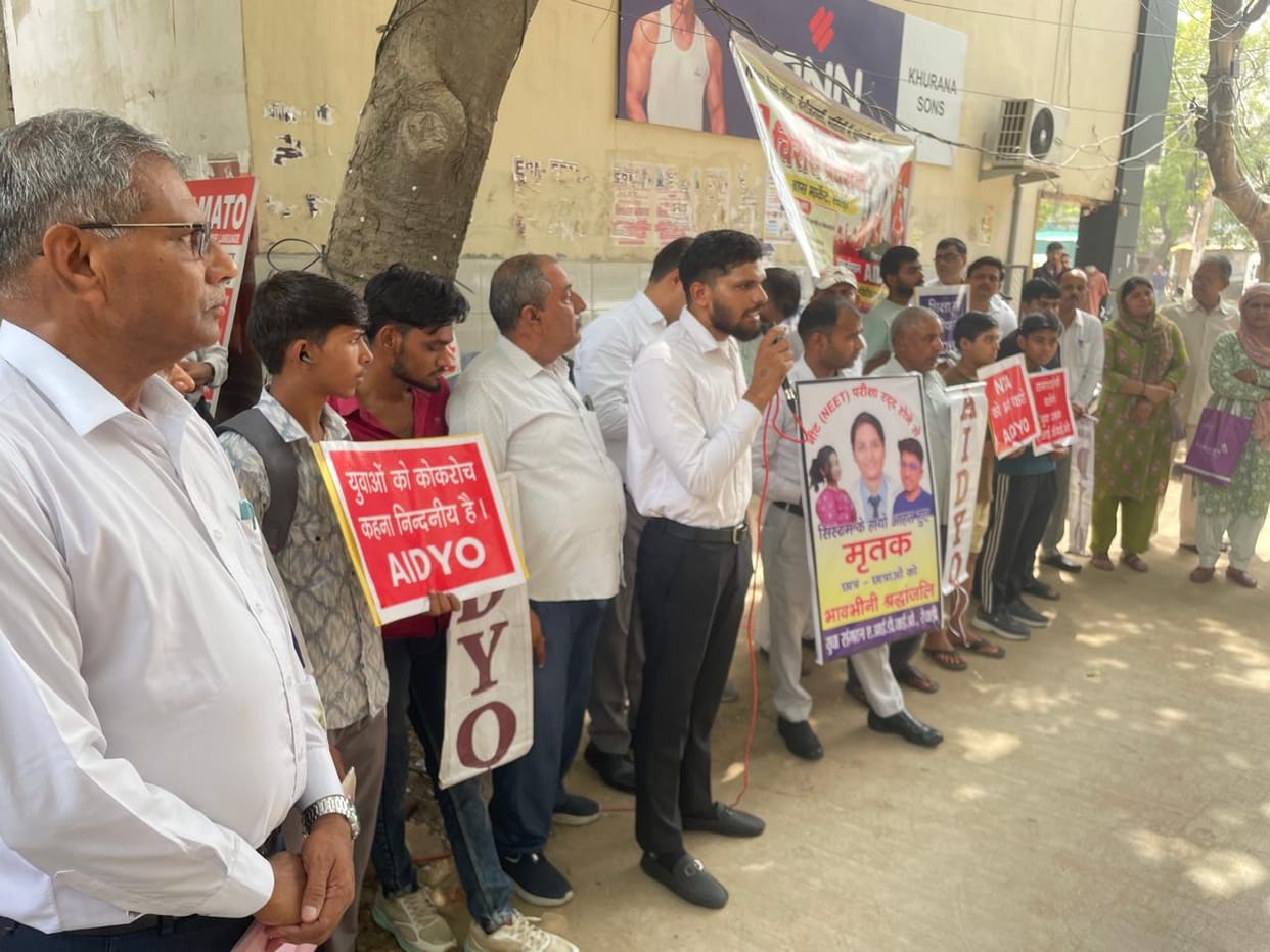Protests against the cancellation of NEET and irregularities in CBSE exams