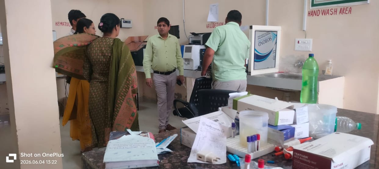Malaria Officer Conducts Surprise Inspection at CHC Bagwala
