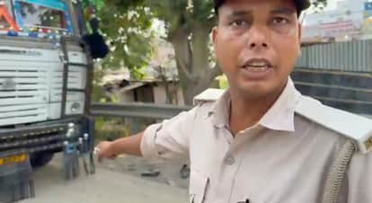 Bihar News : Video constable taking money  truck driver viral on social media