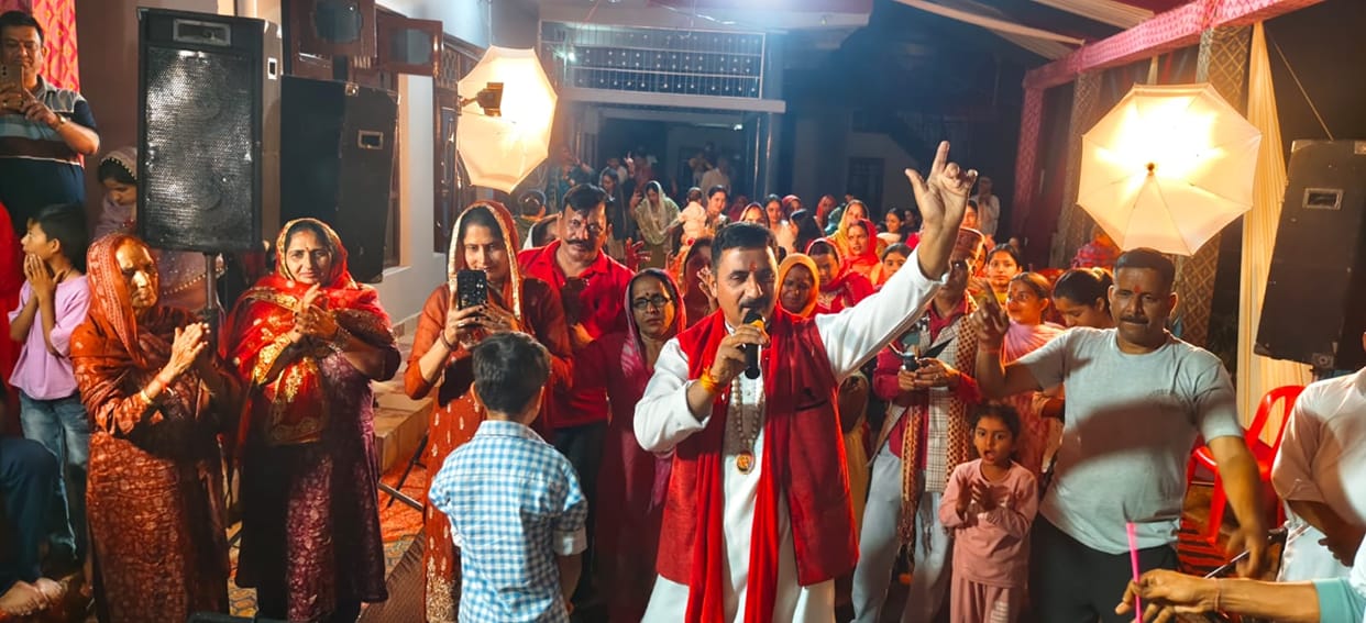 Devotees rejoiced at the offerings of the Mother Goddess in Thappar village.