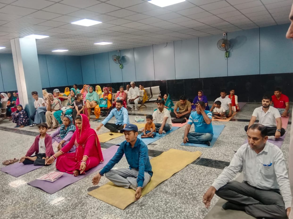 Yoga practice conducted in Yoga Protocol Training Camp