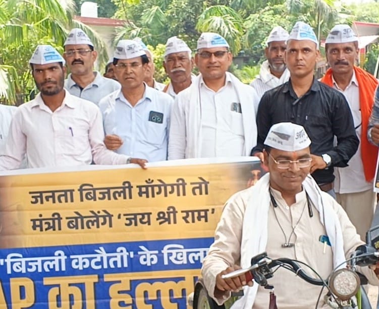 AAP's protest against the power crisis and high tariffs.