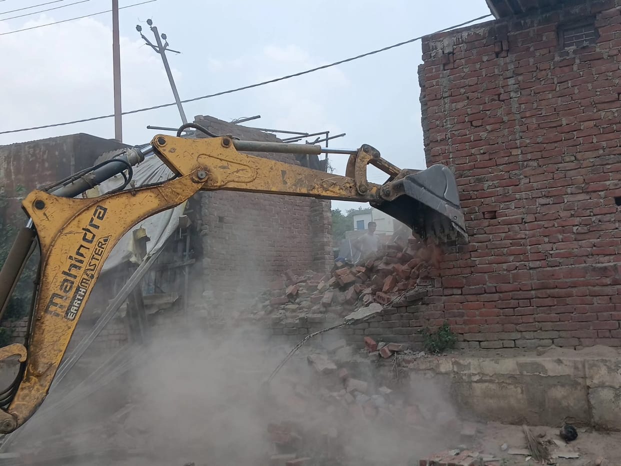 Encroachments cleared, construction of the bus station initiated.