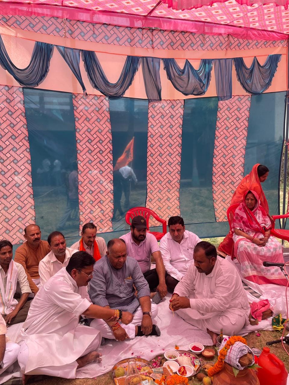 Bhoomi Pujan was done for Shri Ram Katha