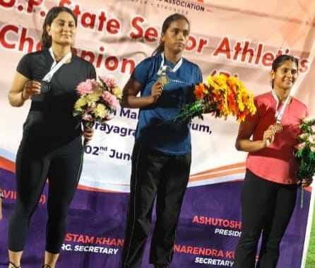 District's daughter Komal won gold in javelin throw