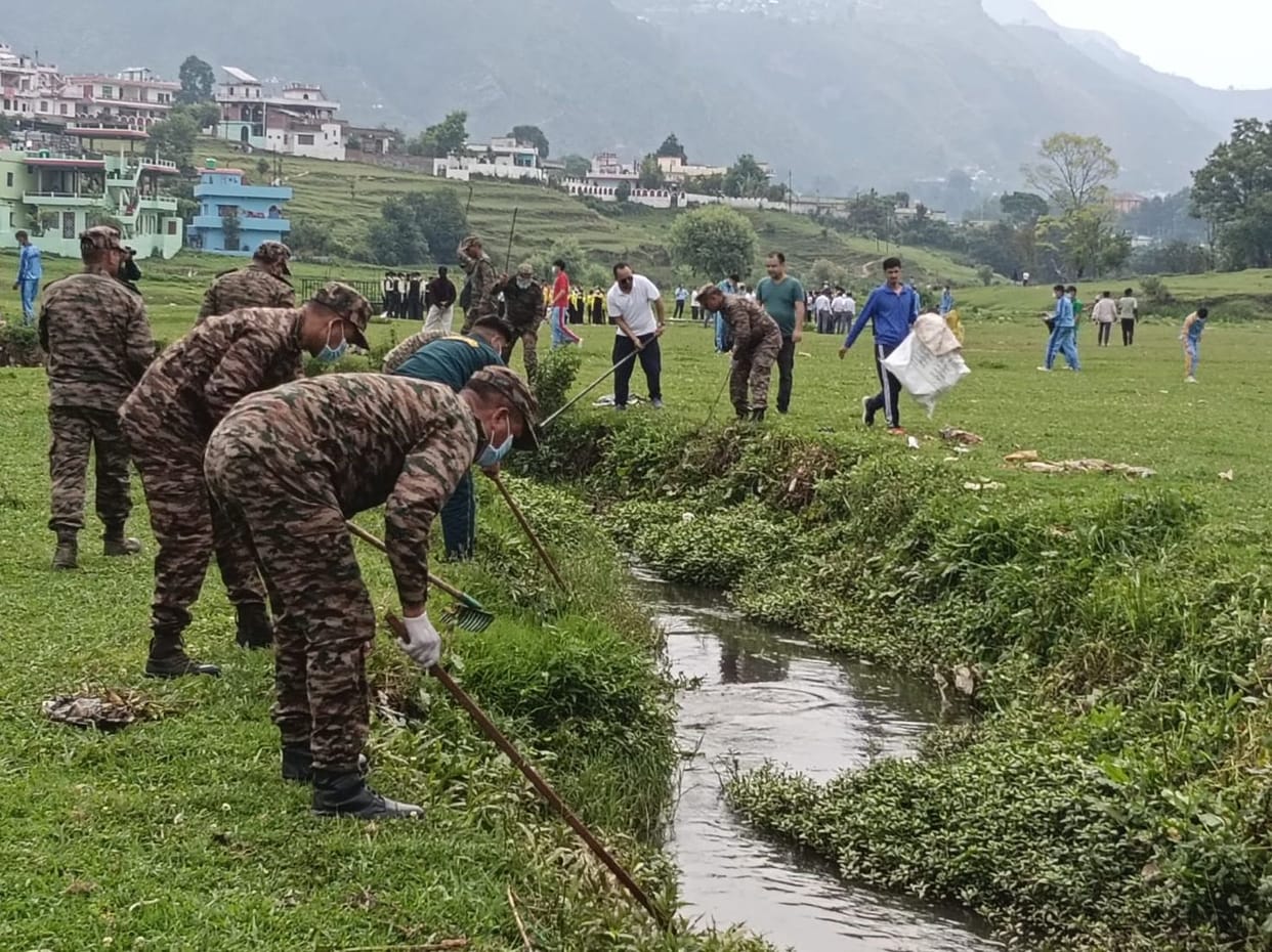 Planting trees and taking a pledge to protect the environment