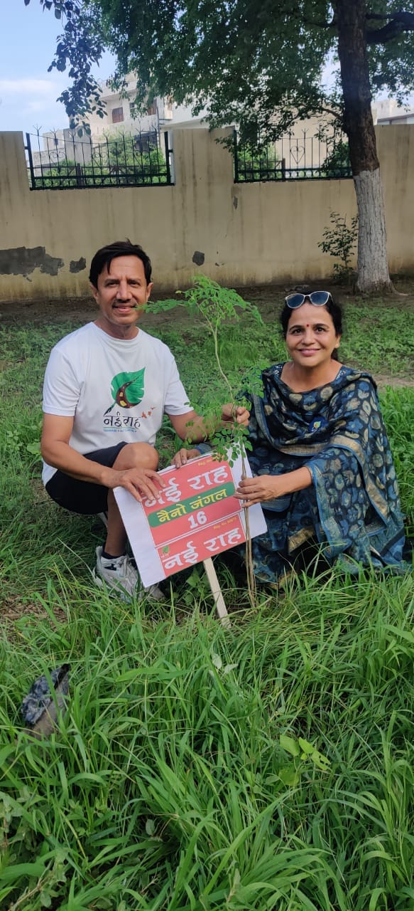 Pledge for greenery: Nano Jungle campaign by Panipat's green couple Dr. Raj and Dr. Hema