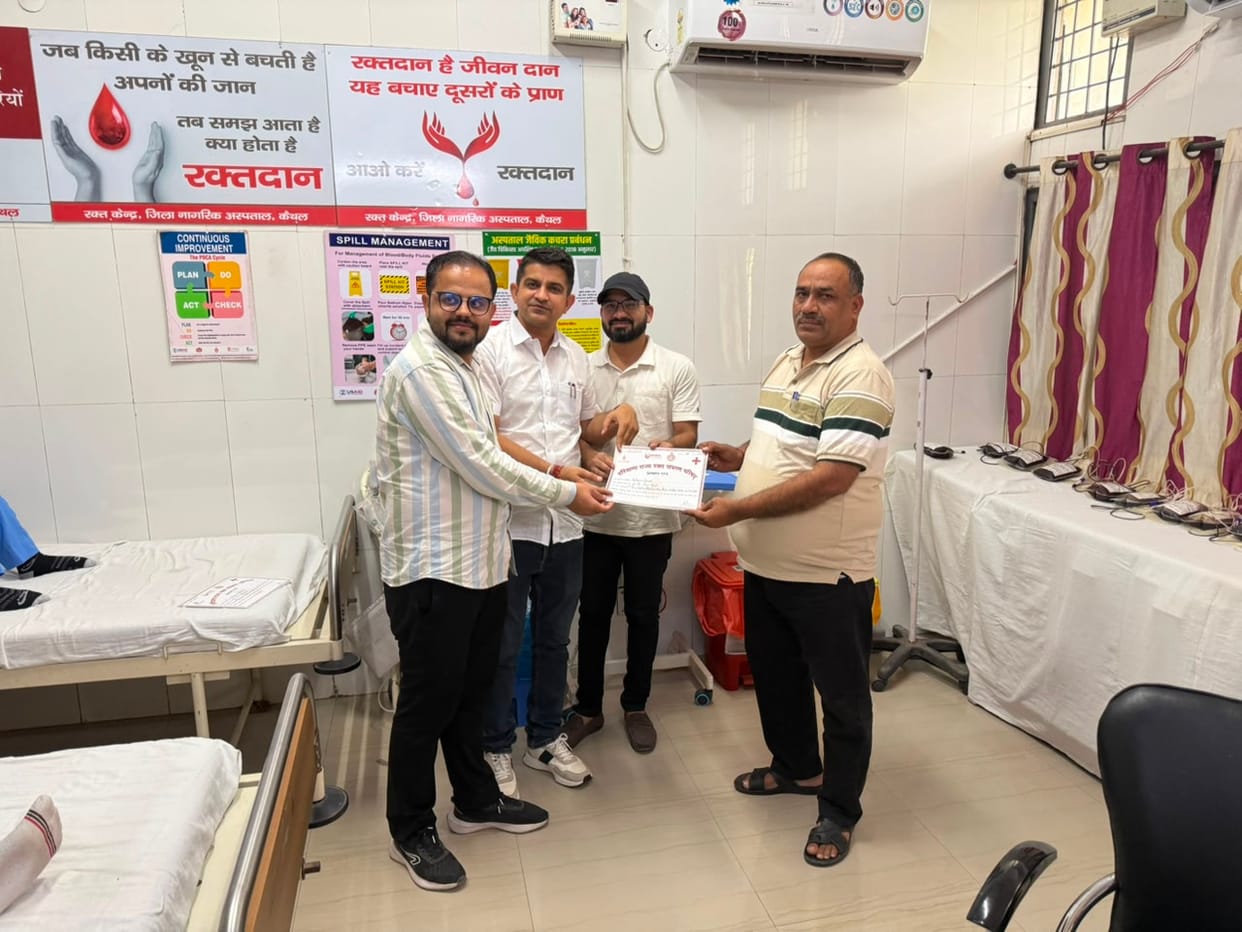 42 units of blood collected at the blood donation camp held at the Civil Hospital.