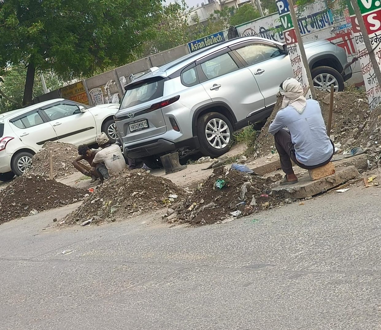 The corporation removed four trolleys of soil from the HSVP Sector 11-12 sewer in a day.