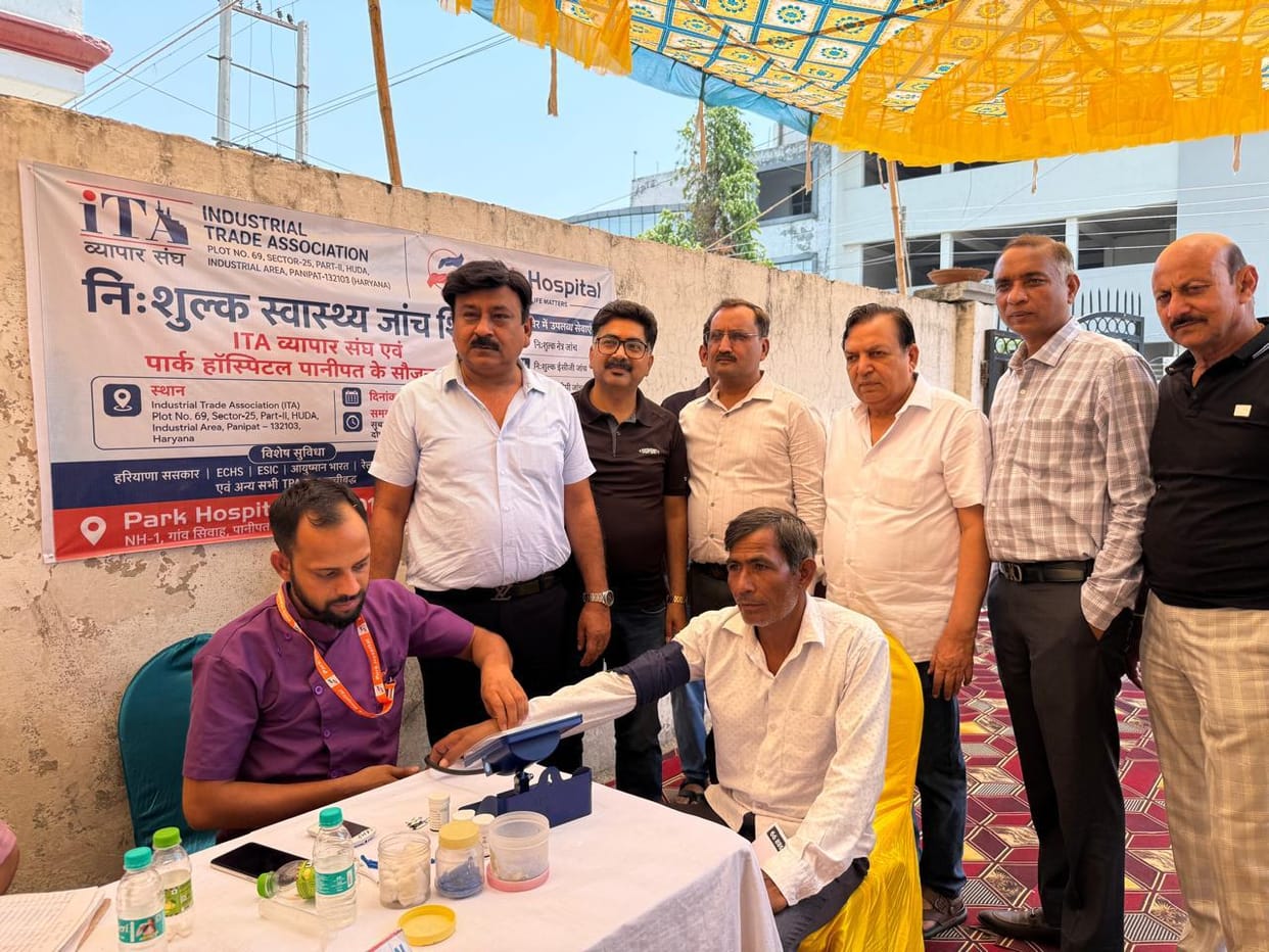 A camp was organised in Sector-29 and 55 people were examined.